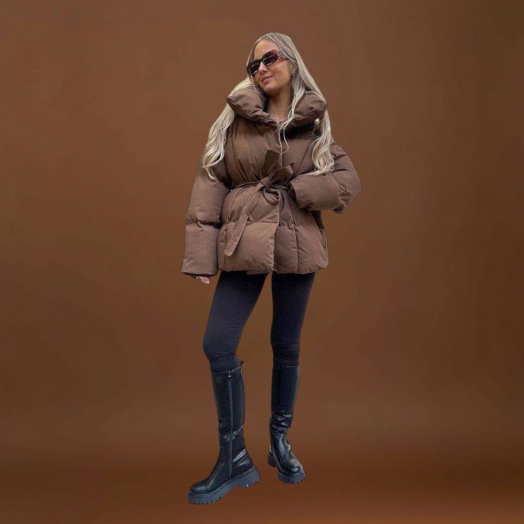 Indira - Övvel ellátott steppelt kabát