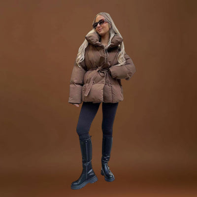 Indira - Övvel ellátott steppelt kabát