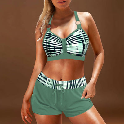 Juliana - Magas derekú bikini bordázott