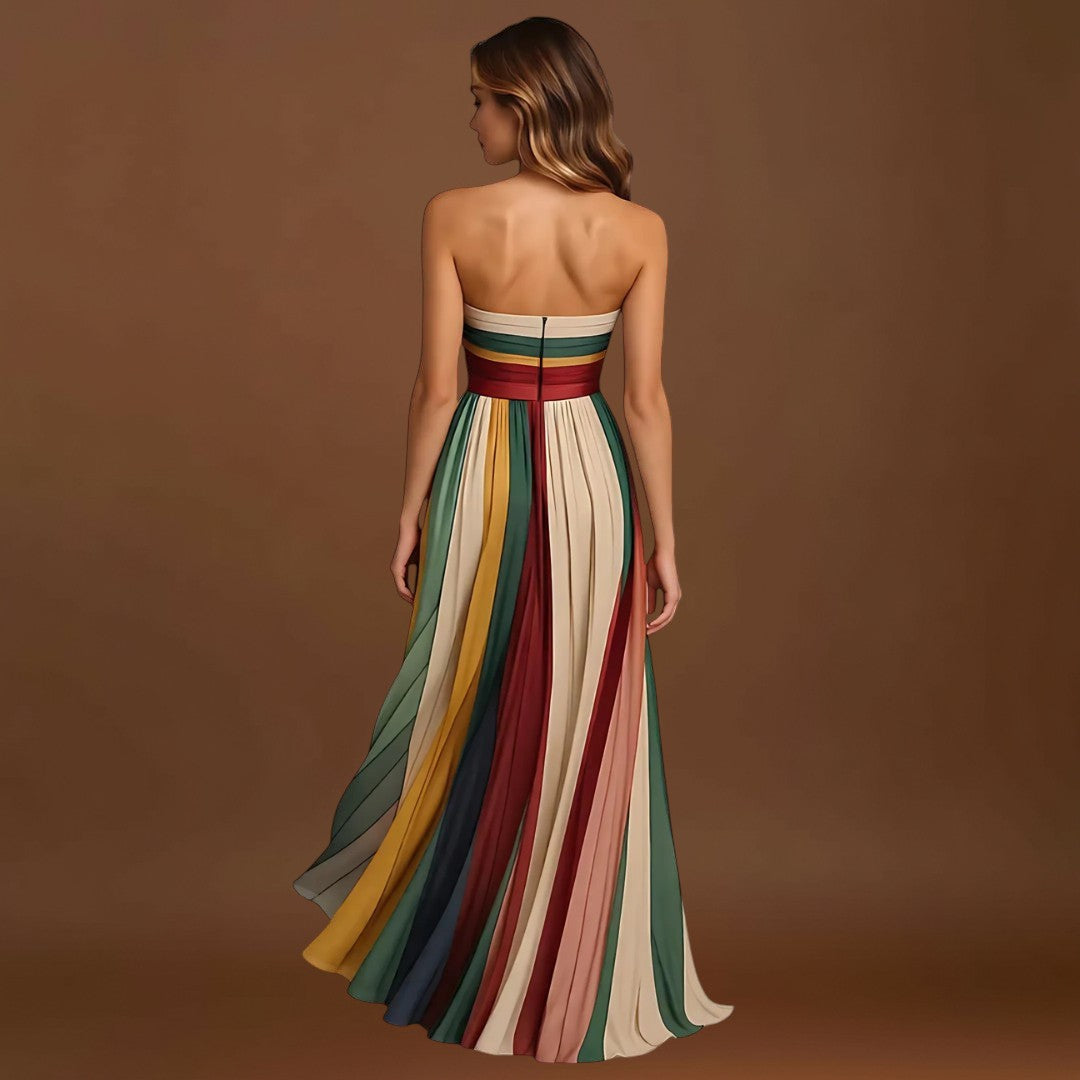 Viola - Ujjatlan színes ruha