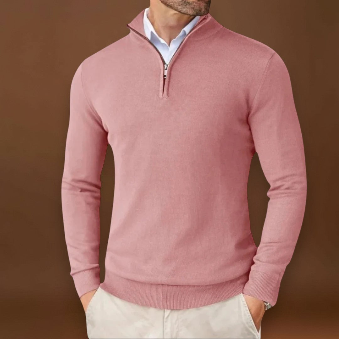 Pál - Férfi Kasjmír Pulóver Cipzárral