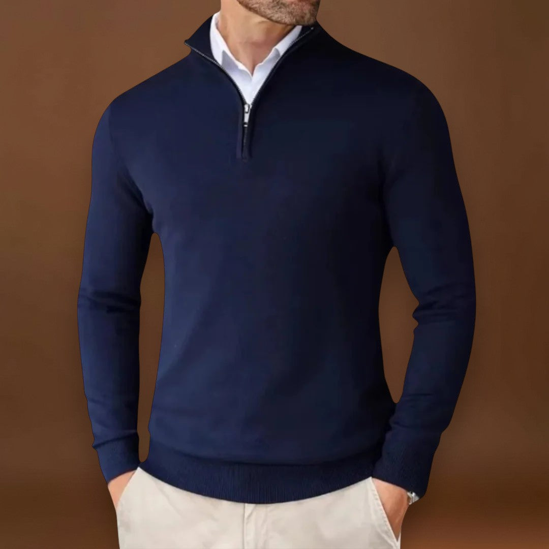 Pál - Férfi Kasjmír Pulóver Cipzárral