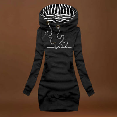 Flaviána - Elegáns Kapucnis Pulóver