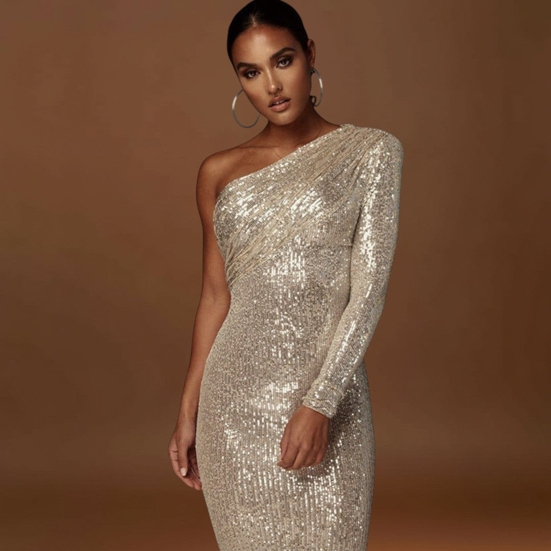 Amira - Estélyi Ruha Keresztbe Nyitott Dekorral