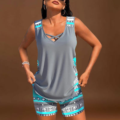 Petra - Geometrikus mintás tankini