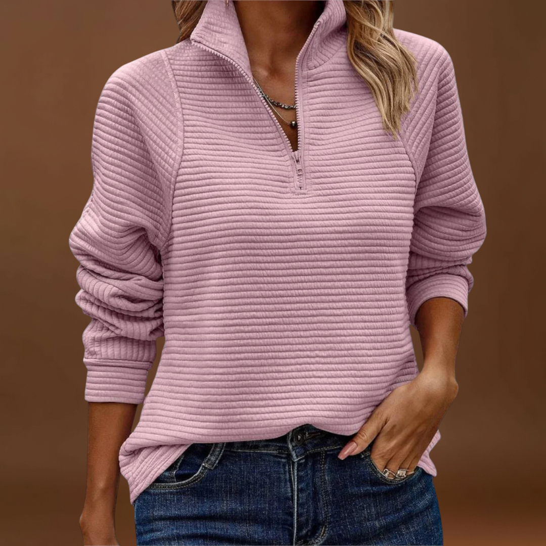 Bambi - Elegáns pulóver félig zippel