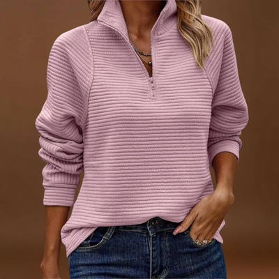 Bambi - Elegáns pulóver félig zippel