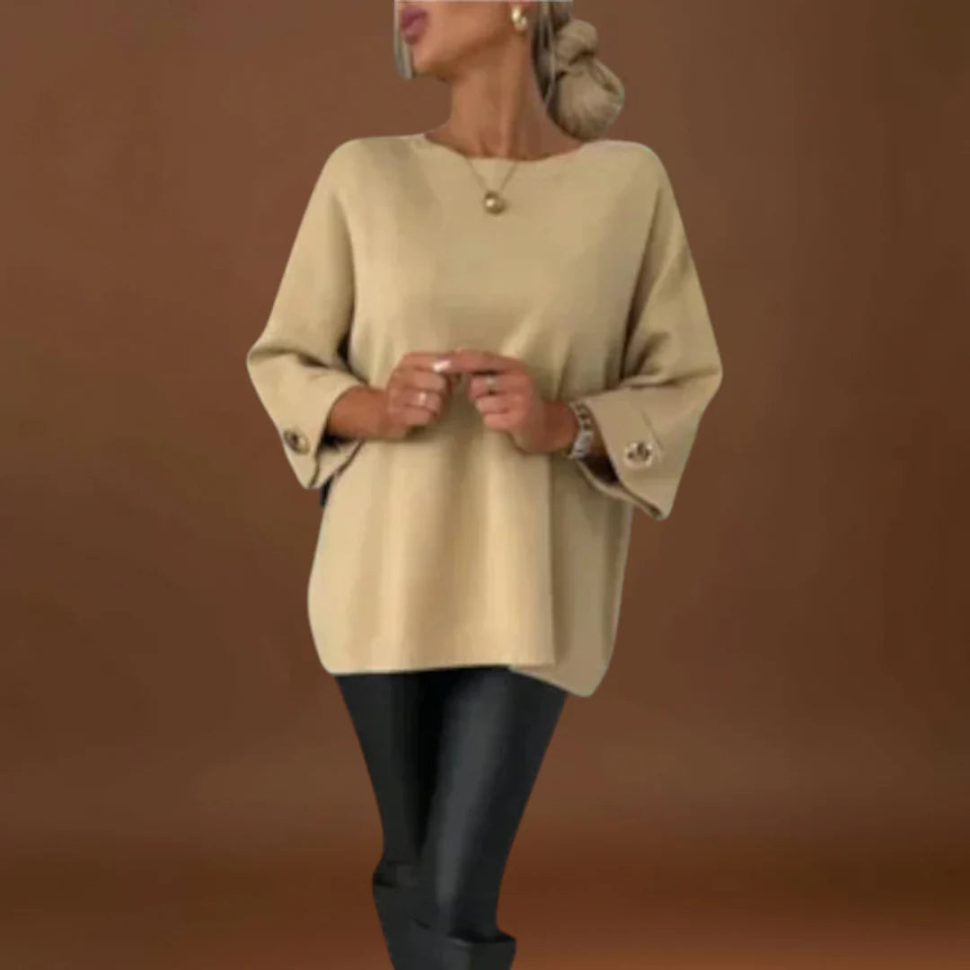 Áronka - Elegáns Kötött Blúz