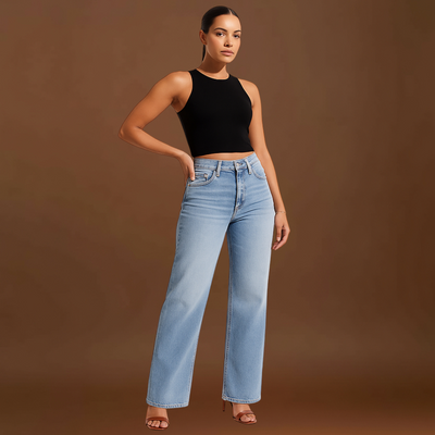 Abigél - Közepes derekú rugalmas farmernadrág