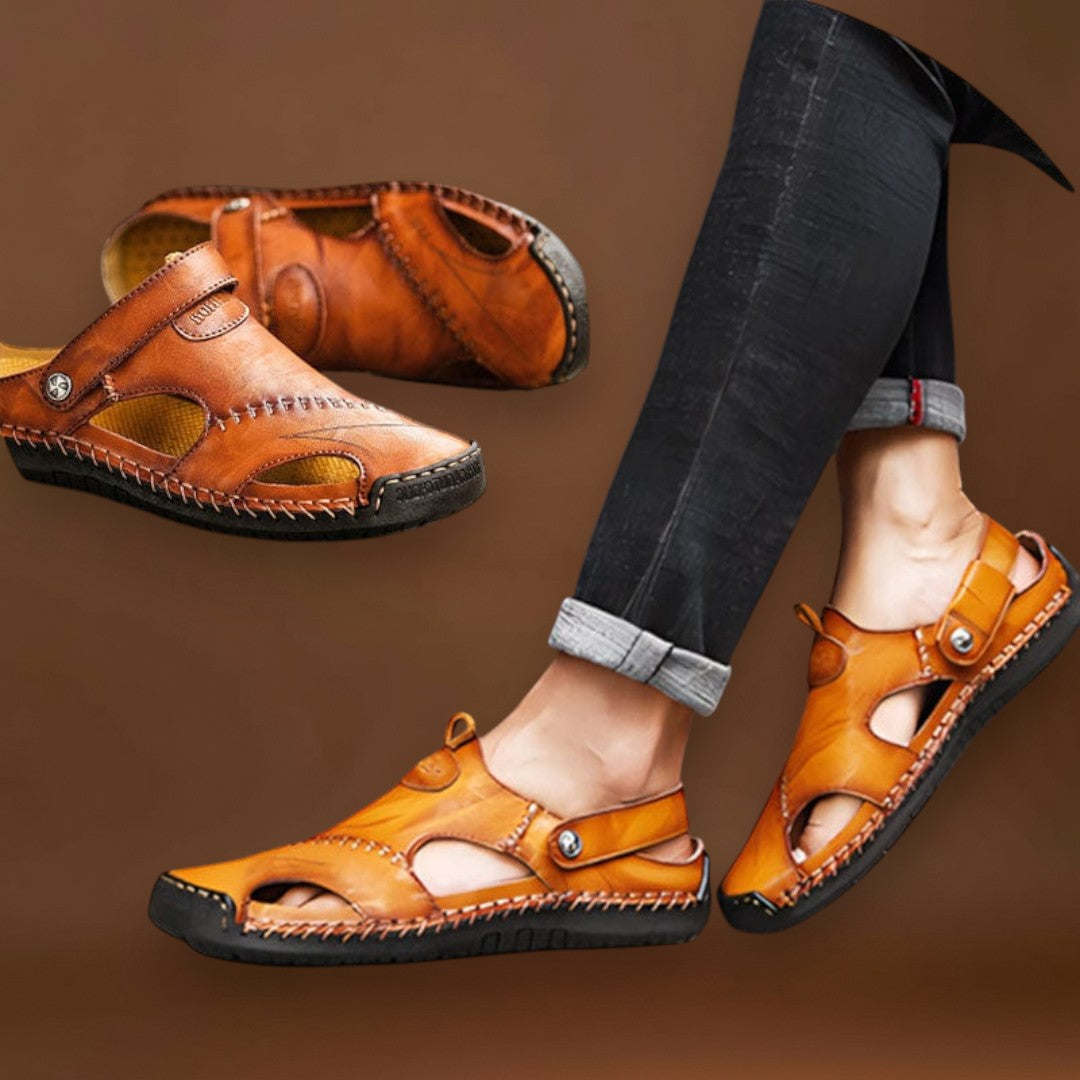 Dóka - Férfi bőr szandál