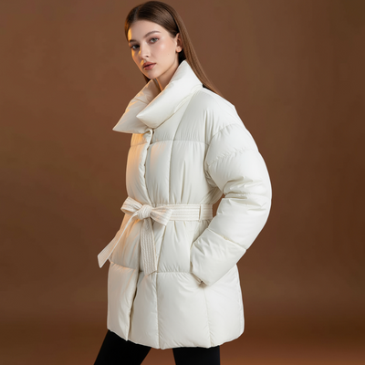 Indira - Övvel ellátott steppelt kabát