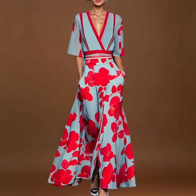 Tália - Elegáns ruha virágmintákkal