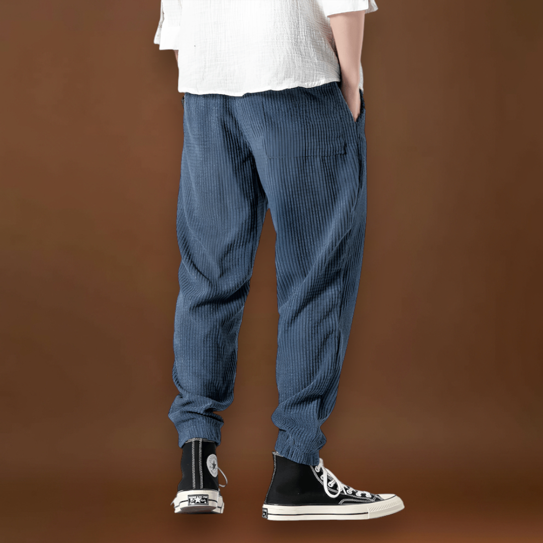 Filkor - Csíkos bársonynadrág Kék