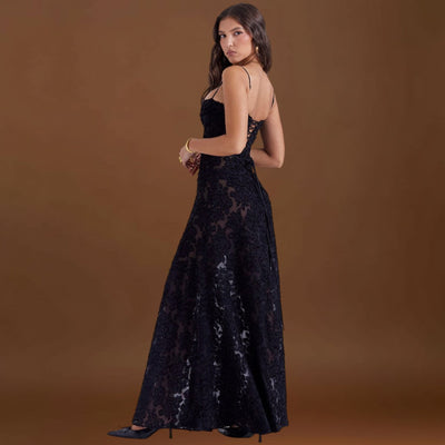 Karolina - Elegáns hosszú ruha esküvőkre és rendezvényekre