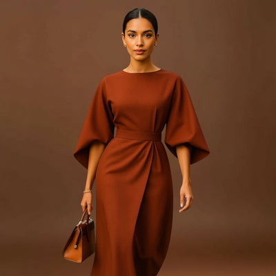 Izabella - Elegáns ruha hosszú ujjakkal