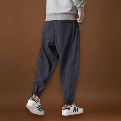 Fázsi - Magas derekú tengerészkék téli nadrág