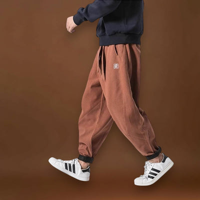 Etán - Vastag téli harem nadrág Fekete