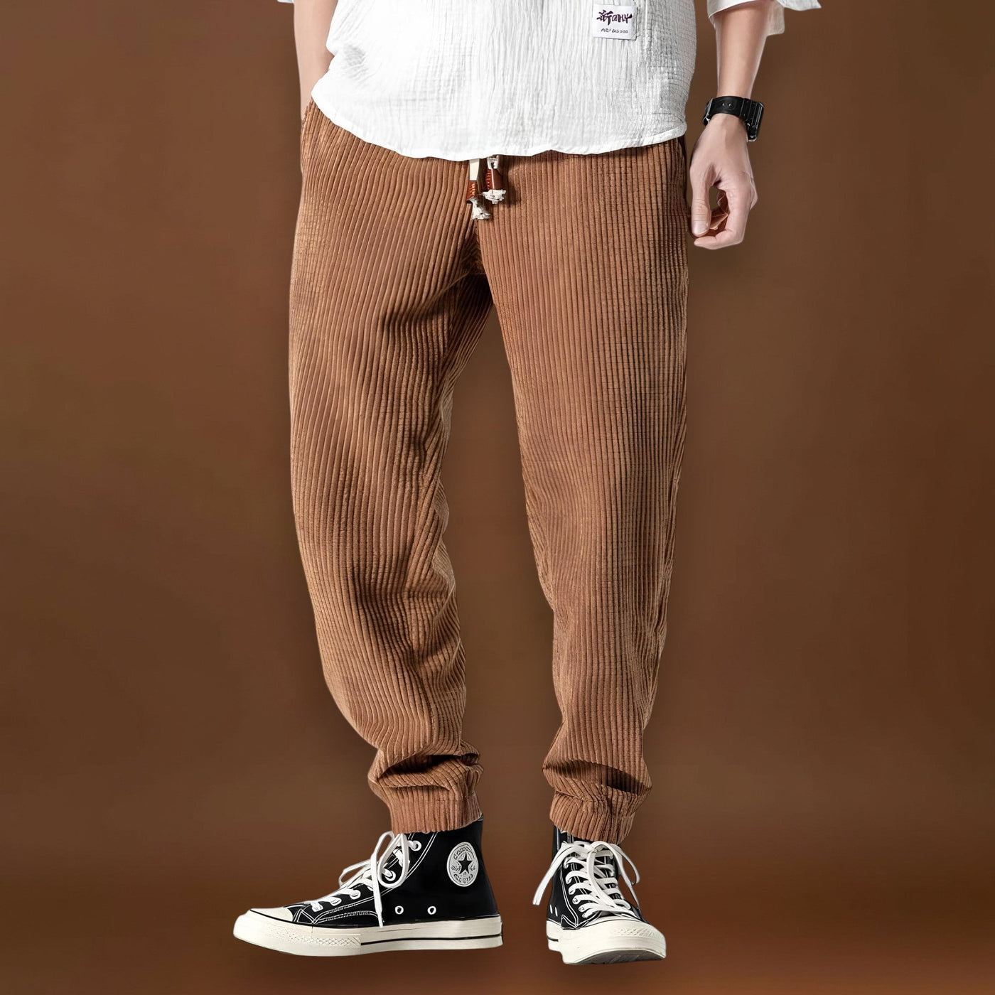 Filkor - Csíkos bársonynadrág Kék