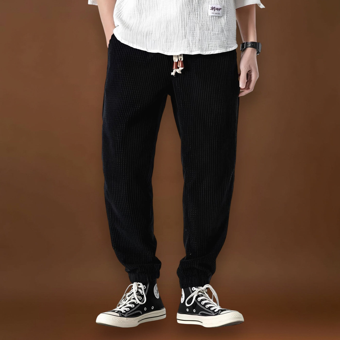 Filkor - Csíkos bársonynadrág Kék