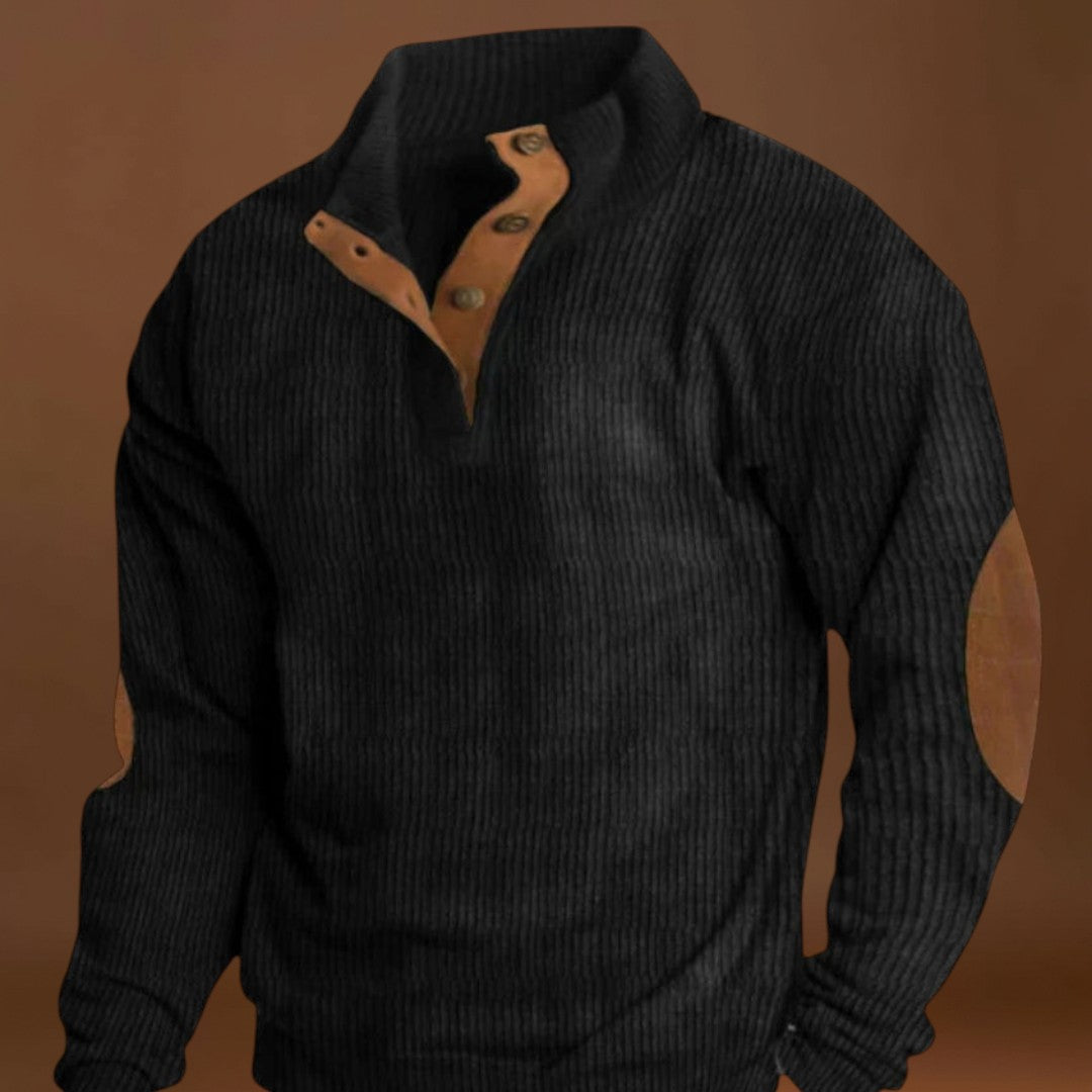 Elemér - Puha Könyökvédővel Ellátott Pulóver