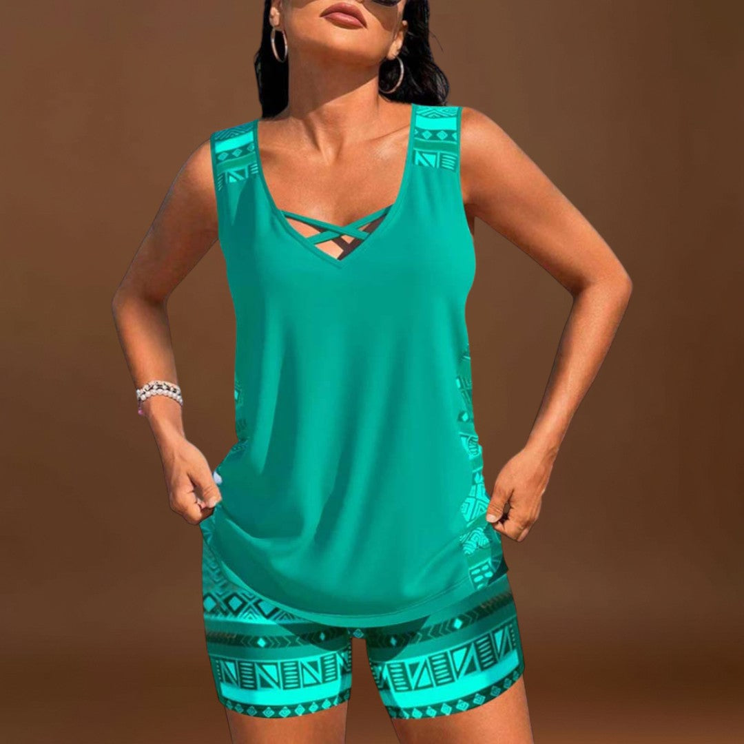 Petra - Geometrikus mintás tankini