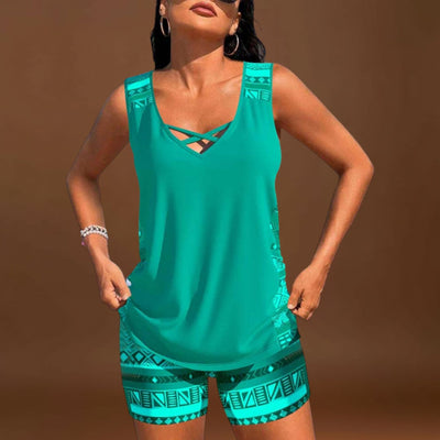 Petra - Geometrikus mintás tankini