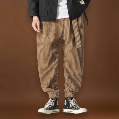 Gergel - Kamel színű kordbársony nadrág