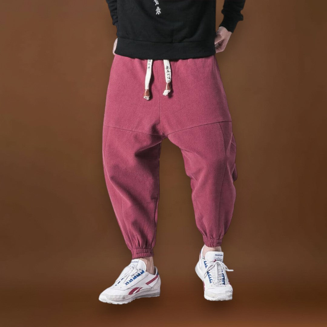 Gyurit - Kényelmes pamut harem nadrág Piros