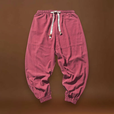 Halászfi - Kényelmes pamut harem nadrág Fekete