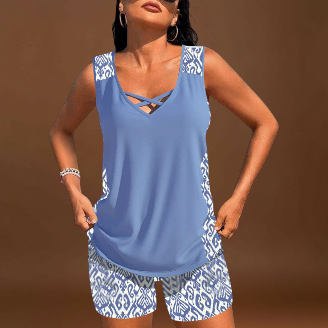 Petra - Geometrikus mintás tankini