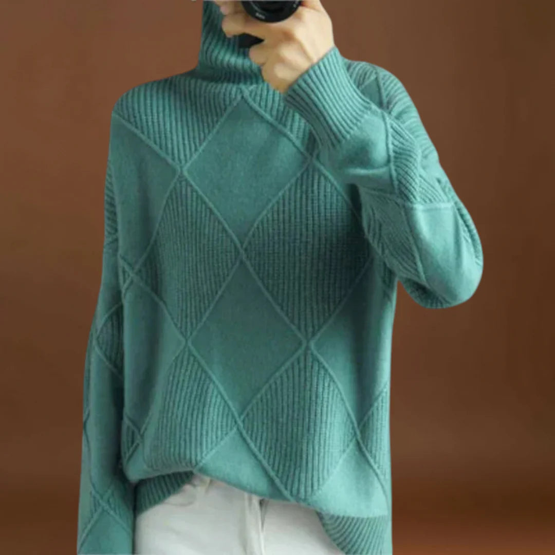 Cecíla - Kényelmes magas nyakú pulóver