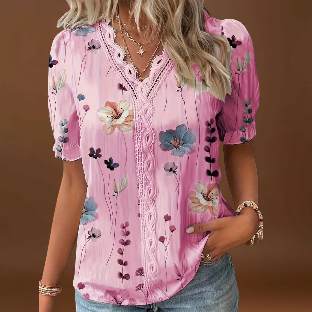 Letti - Elegáns blúz hegyes dekoltázzsal