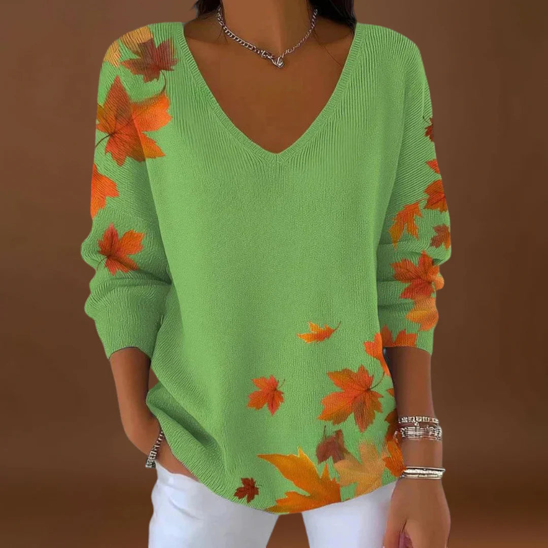 Georgina - Elegáns Pulóver V-nyakkal