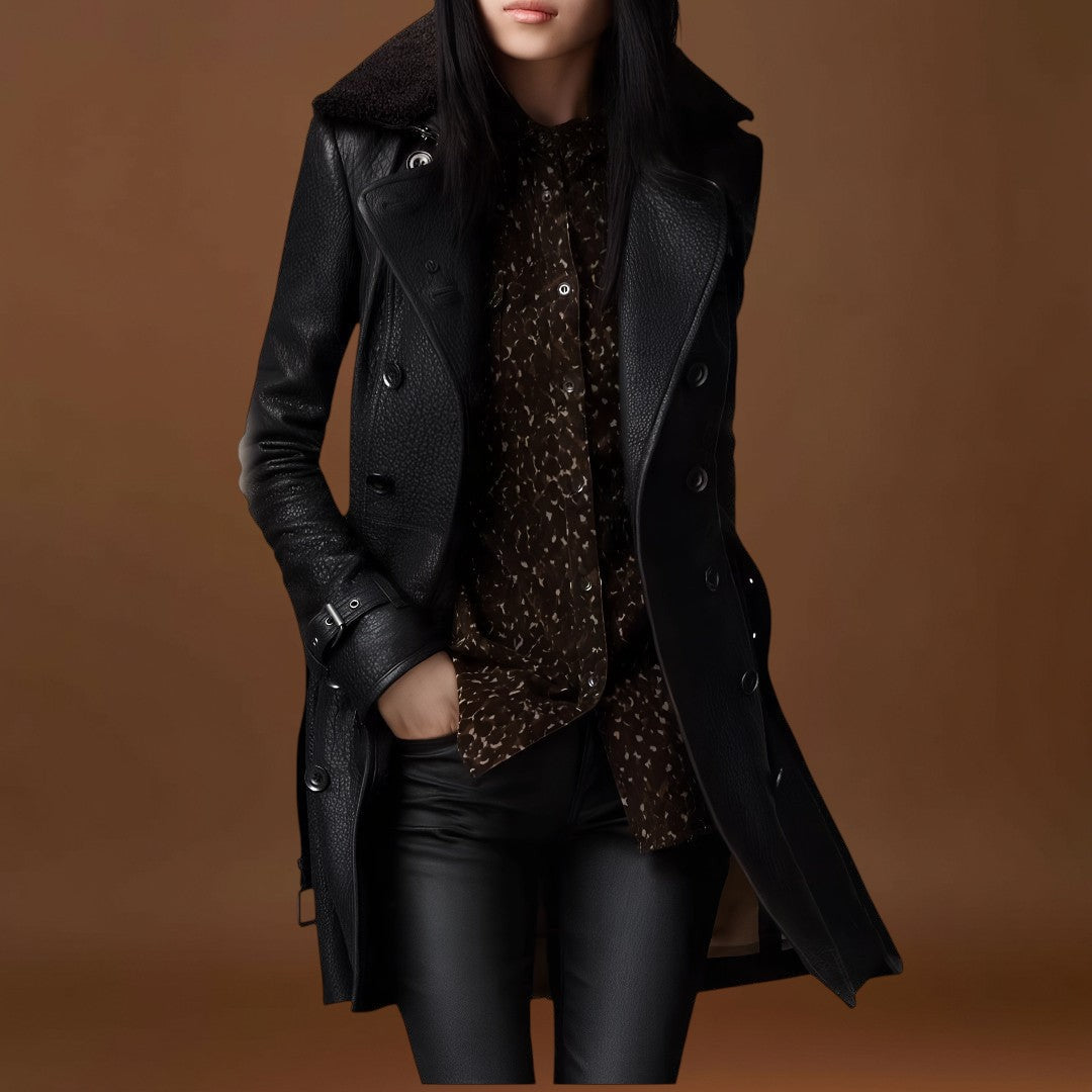 Karna - Elegáns bőrkabát