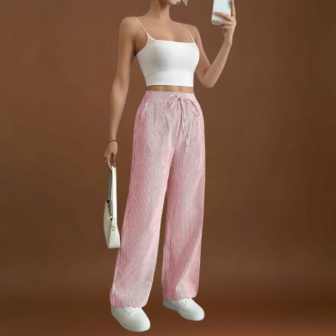 Emina - Elegáns részletekkel rendelkező kényelmes, bő nadrág