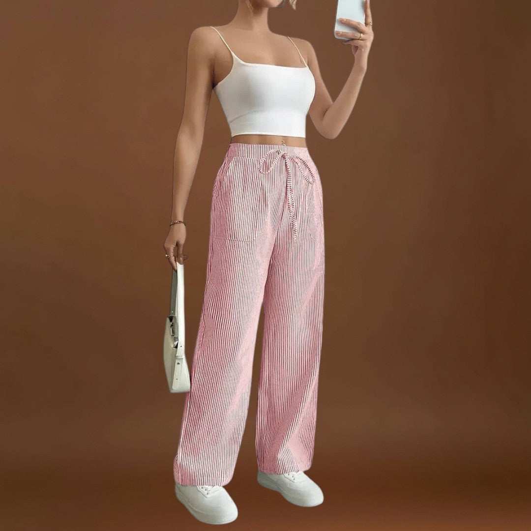 Emina - Elegáns részletekkel rendelkező kényelmes, bő nadrág