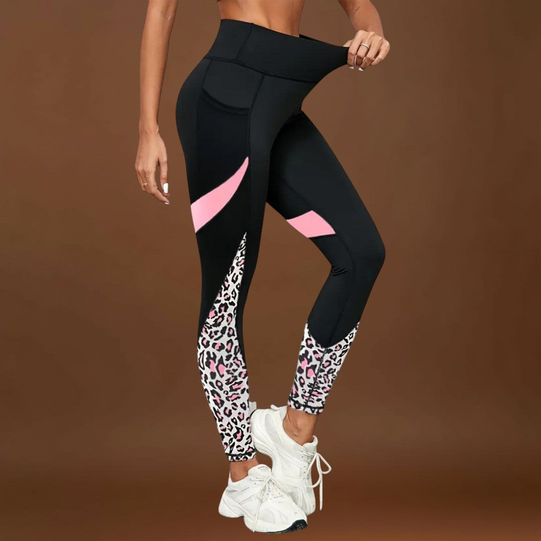 Mirella  - Magas derekú leopárdmintás leggings