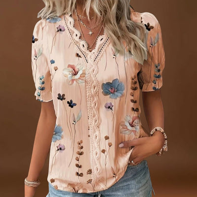 Letti - Elegáns blúz hegyes dekoltázzsal