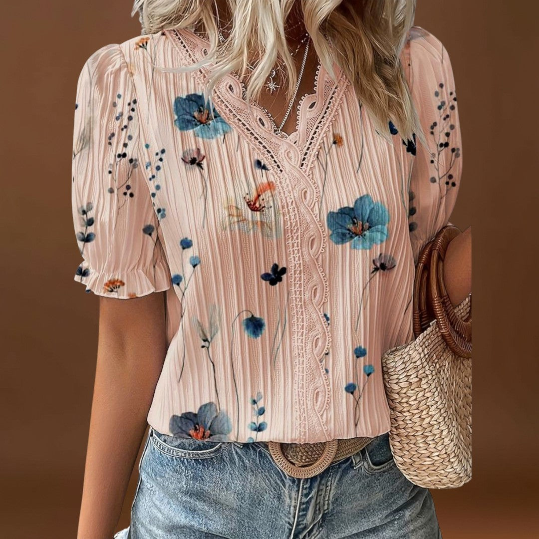 Letti - Elegáns blúz hegyes dekoltázzsal