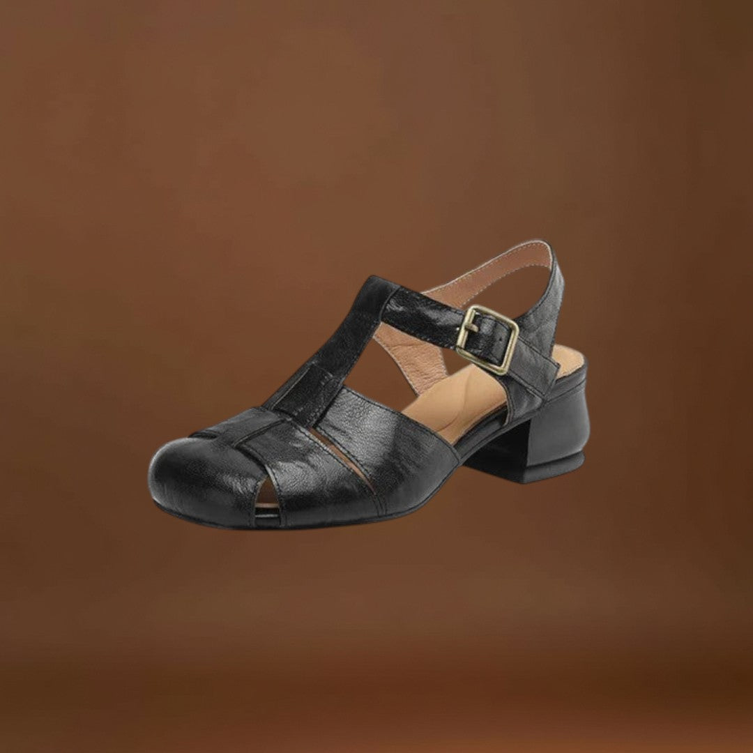 Hógolyó - Elegáns bőr szandálok