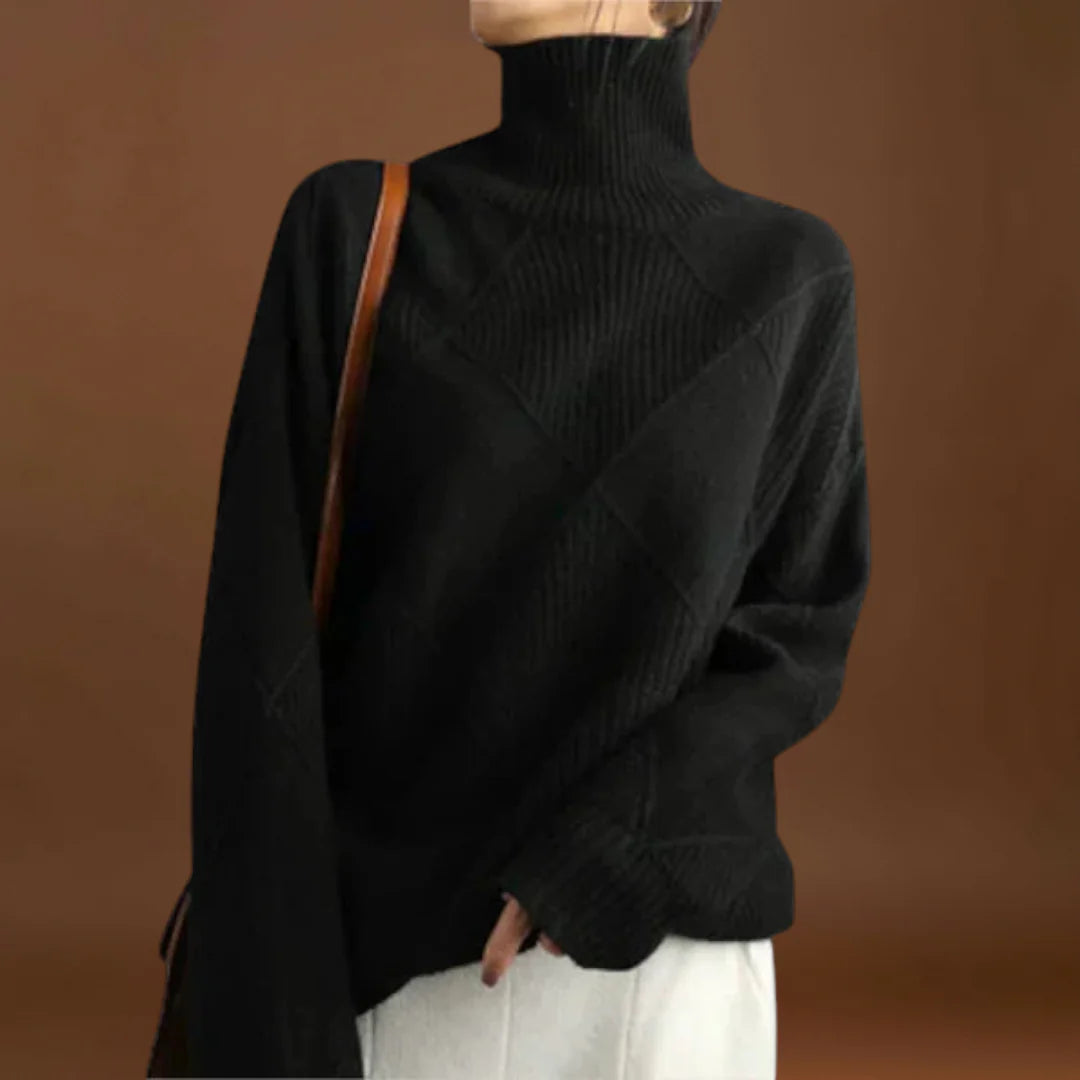 Cecíla - Kényelmes magas nyakú pulóver