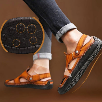 Dóka - Férfi bőr szandál