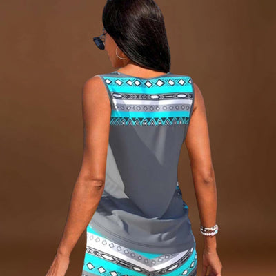 Petra - Geometrikus mintás tankini