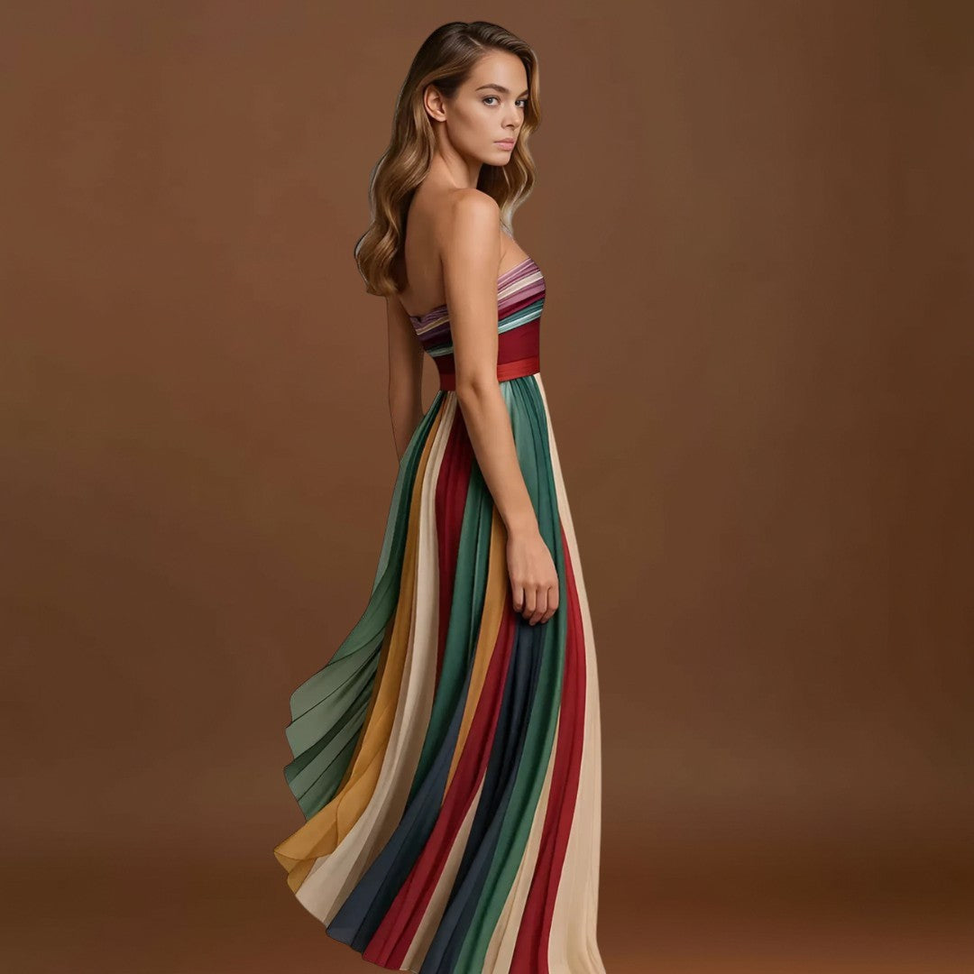 Viola - Ujjatlan színes ruha