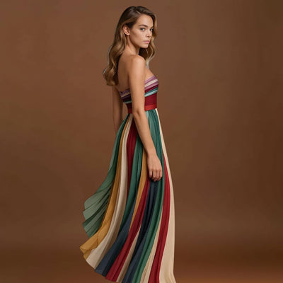 Viola - Ujjatlan színes ruha