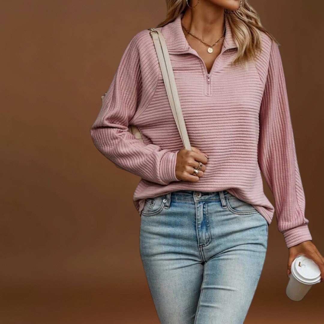 Ina - Elegáns pulóver cipzárral