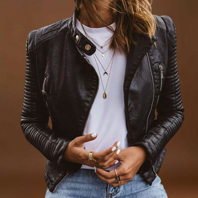 Kamélia - Elegáns bőrkabát