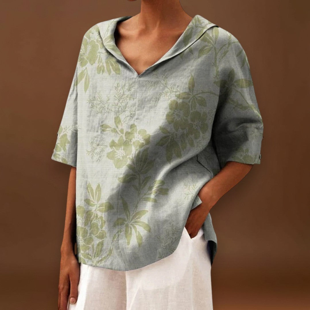 Izabellka - Elegáns Vászon Top