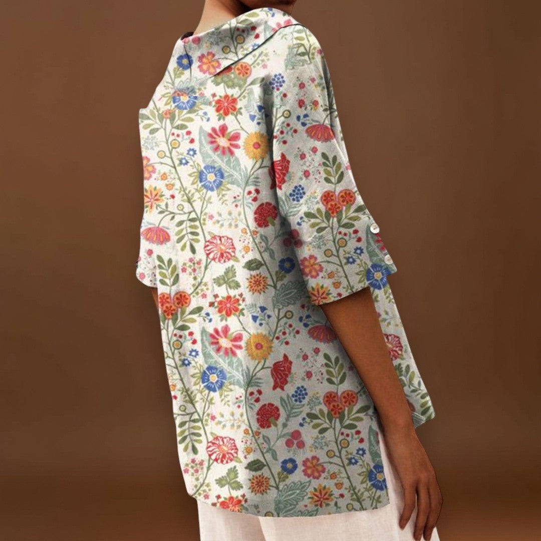 Izabellka - Elegáns Vászon Top