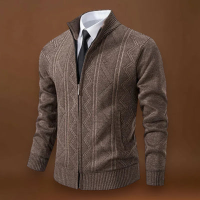 Hugó - Hosszú Kardigán Elülső Cipzárral